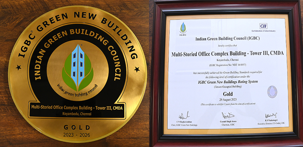 Gold Standard Certificate of Indian Green Building Council (IGBC)